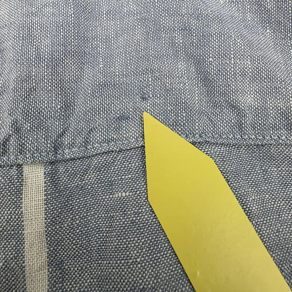 Ellen Tracy Shirt Womens Small Blue Striped Linen Sleeveless Button Summer Top - Picture 14 of 16